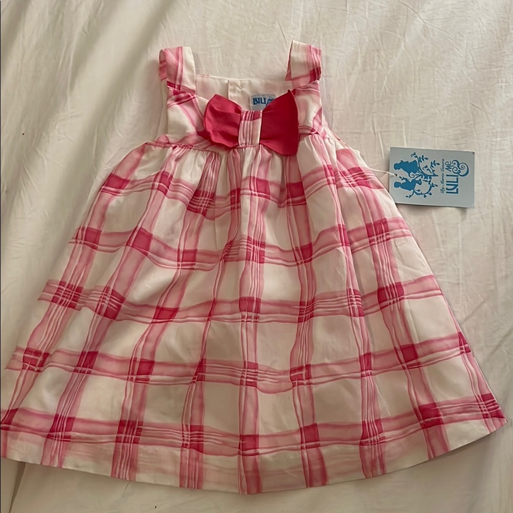 Luli & Me Pink Plaid Kids Dress